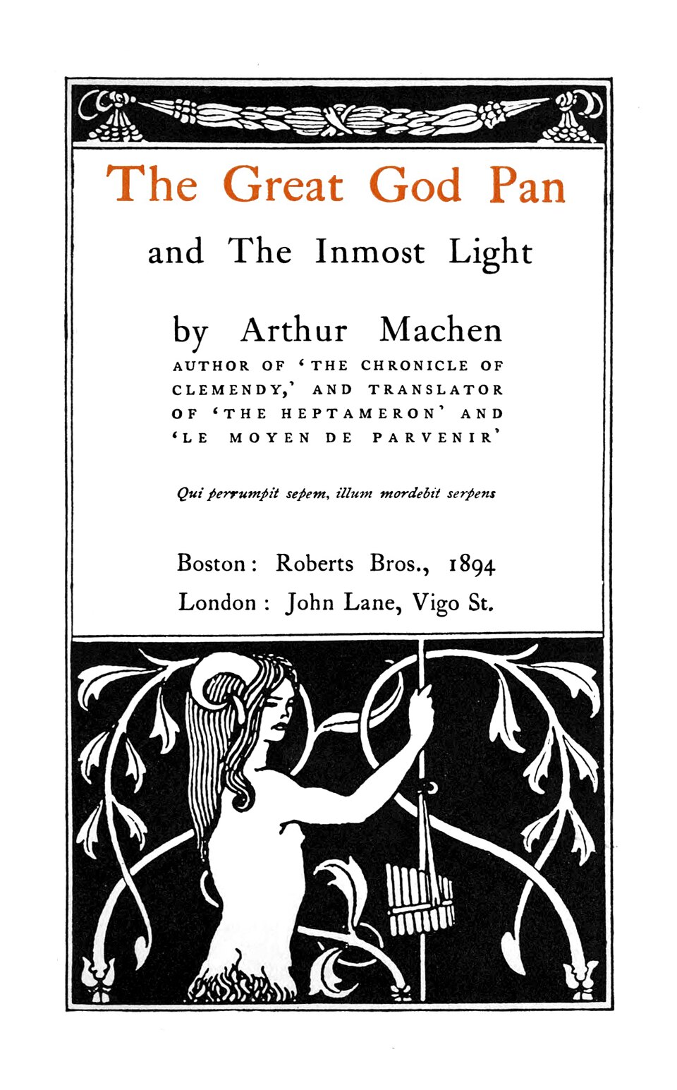 The Great God Pan - Arthur Machen